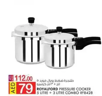 KM Trading ROYALFORD PRESSURE COOKER 5 LITRE + 3 LITRE COMBO RF8428 offer