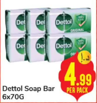 Day To Day Dettol Soap Bar 6x70G PER PACK offer