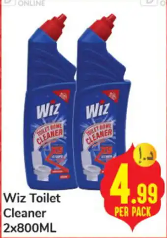 Day To Day Wiz Toilet Cleaner 2x800ML PER PACK offer