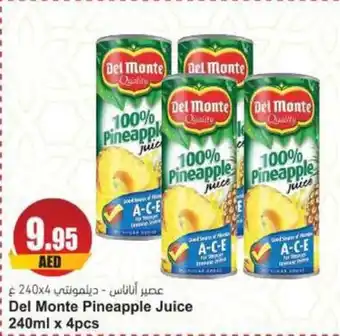 Almaya supermarket Del Monte Pineapple Juice 240ml x 4pcs offer