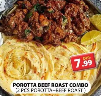 Grand Hyper Market POROTTA BEEF ROAST COMBO 2 PCS POROTTA+BEEF ROAST offer