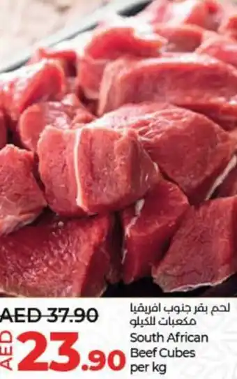 Lulu Hypermarket South African Beef Cubes per kg offer