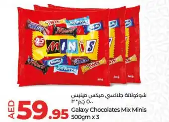 Lulu Hypermarket Galaxy Chocolates Mix Minis 500gm x 3 offer