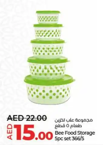 Lulu Hypermarket Bee Food Storage 5pc set 366/5 offer