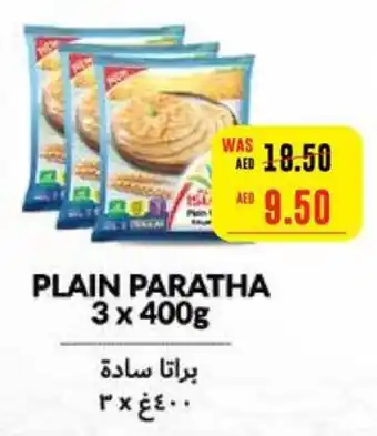Abu Dhabi Coop PLAIN PARATHA 3 x 400g offer