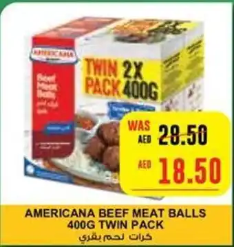 Abu Dhabi Coop AMERICANA BEEF MEAT BALLS 400G TWIN PACK offer