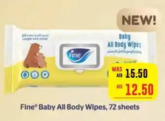 Abu Dhabi Coop Fine Baby All Body Wipes, 72 sheets offer