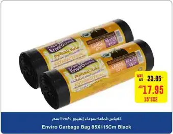 Abu Dhabi Coop Enviro Garbage Bag 85 x 115cm Black 15's x 2 offer