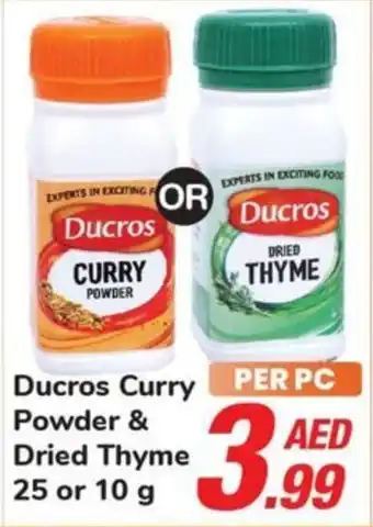 Day To Day Ducros Curry Powder & Dried Thyme 25 or 10g offer