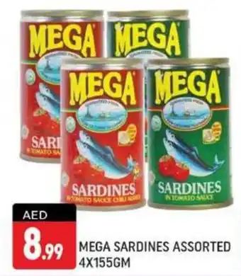 Shaklan MEGA SARDINES ASSORTED 4X155GM offer
