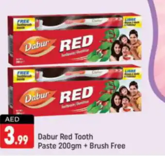 Shaklan Dabur Red Tooth Paste 200gm + Brush Free offer