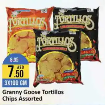 West Zone Supermarket Granny Goose Tortillos Chips Assorted 3X100 GM offer