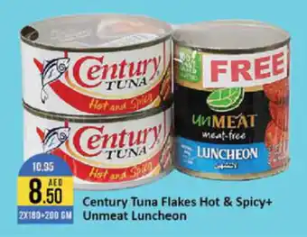 West Zone Supermarket Century Tuna Flakes Hot & Spicy+ Unmeat Luncheon offer