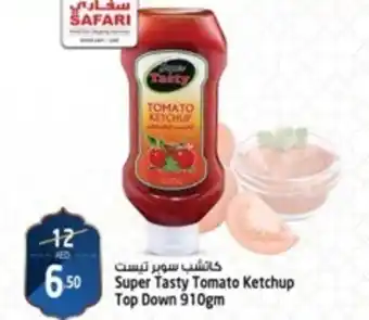 Safari Hypermarket Super Tasty Tomato Ketchup Top Down 910gm offer