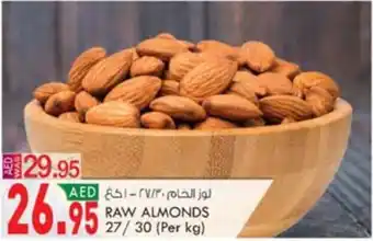 KM Trading RAW ALMONDS 27/30 (Per kg) offer