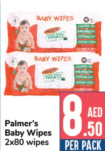 Day To Day Palmer's Baby Wipes 2x80 wipes offer