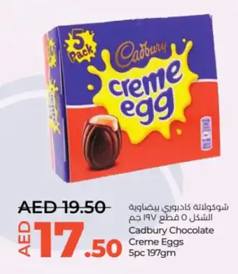 Lulu Hypermarket Cadbury Chocolate Creme Eggs 5pc 197gm offer