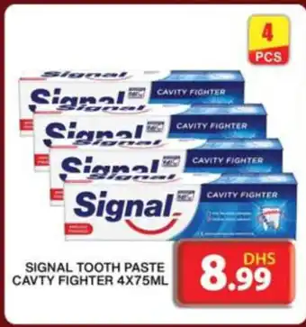 Grand Hyper Market SIGNAL TOOTH PASTE CAVTY FIGHTER 4 x 75mL offer