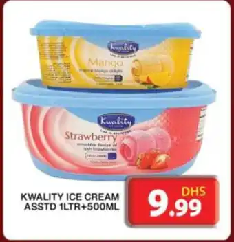 Grand Hyper Market KWALITY ICE CREAM ASSTD 1LTR + 500mL offer