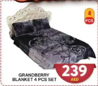 Grand Hyper Market GRANDBERRY BLANKET 4 PCS SET offer
