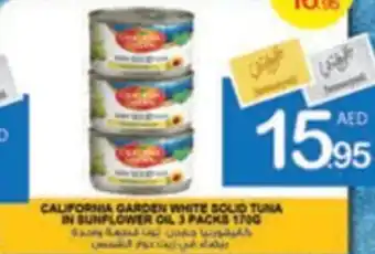 Ajman Market CALIFORNIA GARDEN WHITE SOLID TUNA IN SUNFLOWER OIL 3 PACKS 170g offer