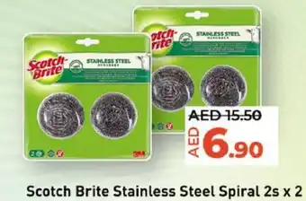 Lulu Hypermarket Scotch Brite Stainless Steel Spiral 2s x 2 offer