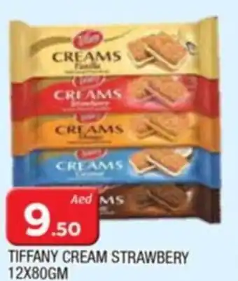 Al Madina TIFFANY CREAM STRAWBERY 12X80GM offer