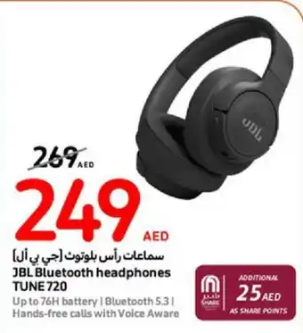 Carrefour JBL Bluetooth headphones TUNE 720 offer
