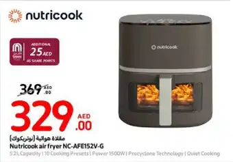 Carrefour Nutricook air fryer NC-AFE152V-G offer