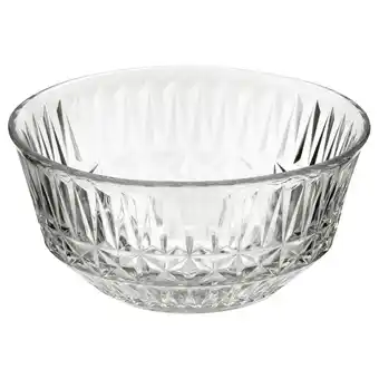 Ikea SÄllskaplig Bowl, clear glass/patterned, 15 cm offer