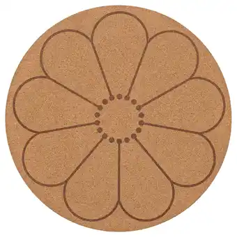 Ikea Svartvide Place mat, cork/patterned flower, 35 cm offer