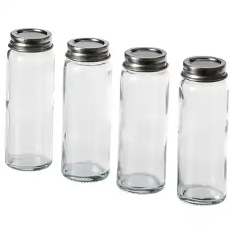 Ikea Citronhaj Spice jar, clear glass/stainless steel, 10 cl offer