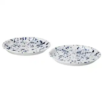 Ikea Silversida Plate, patterned/blue, 26 cm offer