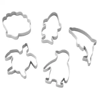 Ikea BlÅvingad Modelling dough cutters, set of 5, aluminium-colour offer
