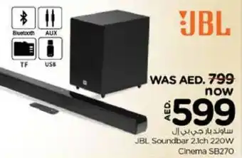 Nesto JBL Soundbar 2.1ch 220W Cinema SB270 offer