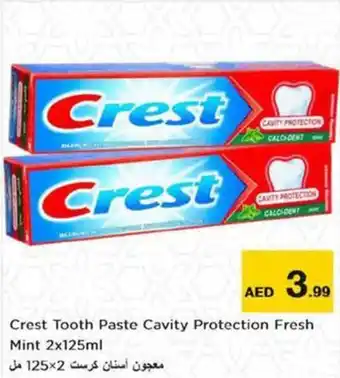 Nesto Crest Tooth Paste Cavity Protection Fresh Mint 2x125ml offer