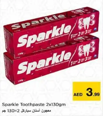Nesto Sparkle Toothpaste 2x130gm offer