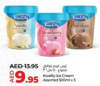 Lulu Hypermarket Kwality Ice Cream Assorted 500ml x 3 offer