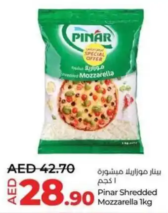 Lulu Hypermarket Pinar Shredded Mozzarella 1kg offer