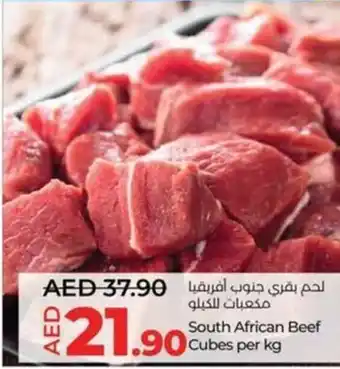 Lulu Hypermarket South African Beef Cubes per kg offer