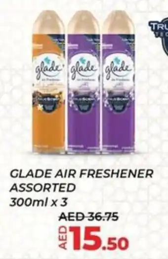 Lulu Hypermarket GLADE AIR FRESHENER ASSORTED 300ml x 3 offer