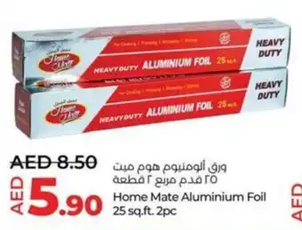 Lulu Hypermarket Home Mate Aluminium Foil 25 sq.ft. 2pc offer