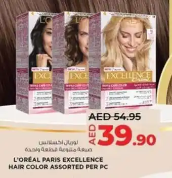 Lulu Hypermarket L'ORÉAL PARIS EXCELLENCE HAIR COLOR ASSORTED PER PC offer