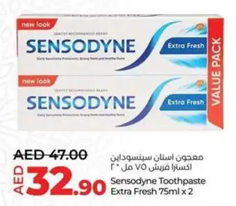 Lulu Hypermarket Sensodyne Toothpaste Extra Fresh 75ml x 2 offer