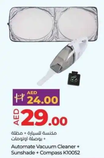 Lulu Hypermarket Automate Vacuum Cleaner + Sunshade + Compass K10052 offer