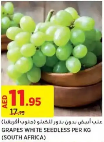 Aswaaq GRAPES WHITE SEEDLESS PER KG offer