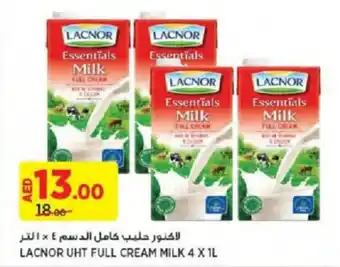 Aswaaq LACNOR UHT FULL CREAM MILK 4 X 1L offer