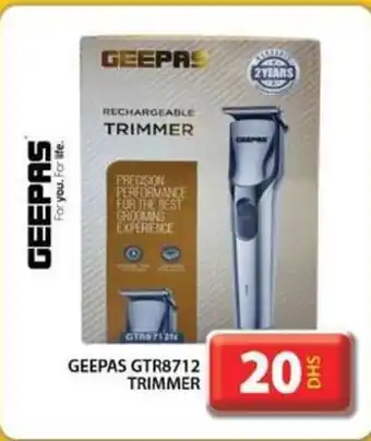 Grand Hyper Market GEEPAS GTR8712 TRIMMER offer
