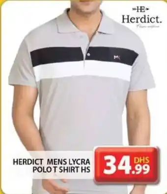 Grand Hyper Market HERDICT MENS LYCRA POLO T SHIRT HS offer