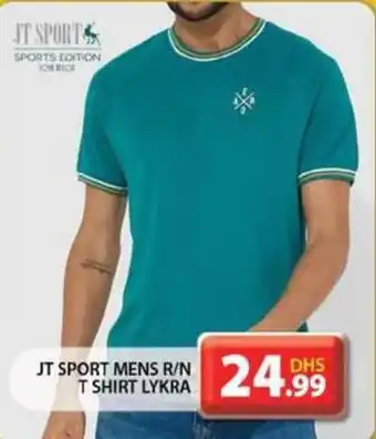 Grand Hyper Market JT SPORT MENS R/N T SHIRT LYKRA offer